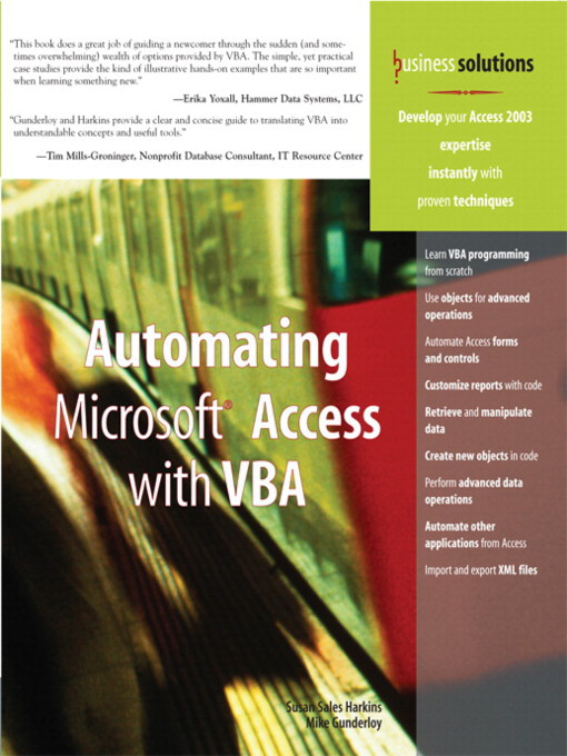 Title details for Automating Microsoft Access with VBA by Mike Gunderloy - Wait list